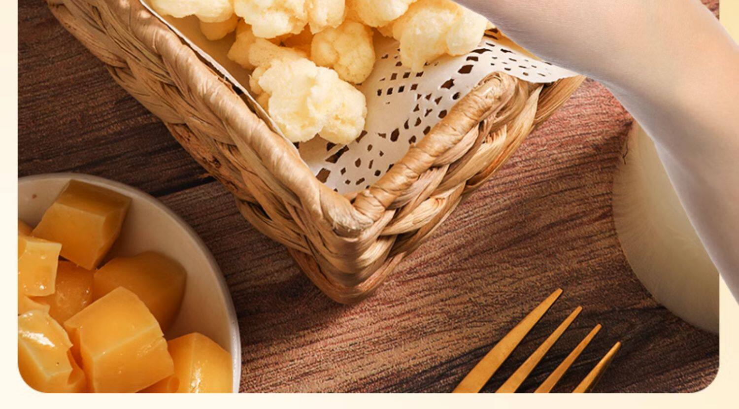 nobrand诺倍得芝士爆米花韩国进口玉米卷零食休闲小吃食品3包145g