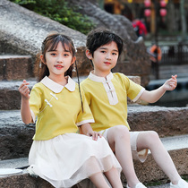 Kindergarten Garden Clothing Summer Clothing Primary School Children School Uniform Chinese Wind Tang Dress Children Hanfu Ethnic Wind Young Children Graduation Suit Summer