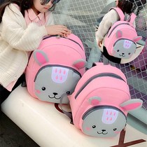 Anti-lost schoolbag cartoon kindergarten baby boys and girls eggshell cute small backpack 1-3 years old 5-6 years old 4
