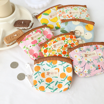 Middle Number handmade bouquet Pocket Bag Woman Little Fresh Crub Cotton Fabric Coin Bag Mini Small Cloth Bag Zero Wallet Card Bag