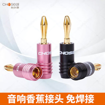 Aki Ya banana head trumpet sound line plug weldless speaker joint power amplifier terminal head DIY