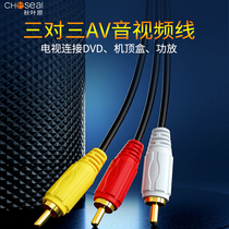 Akiye Yuan three-to-three Lotus AV Line Audio Line DVD Line Set Top Box Old TV Signal Connection HD Line