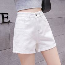 Jean Shorts Female Summer 2022 new white Han edition high waist and thin large students relaxed A - word heat pants