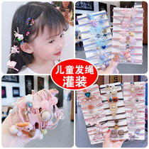 Childrens head rope net red 2021 new girl rubber band princess style tie hair jewelry exquisite high-end girl