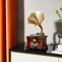 Retro gramophone Vinyl record player Retro big horn living room Vintage record player Bluetooth audio Birthday gift