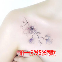 Tattoo patch waterproof woman persistent flower chest sexy kosteo tattoo cover scar in wind sense color painting