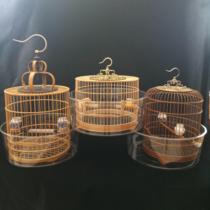 Cage round cage anti-throwing food basin Thrush cage with anti-sprinkling basin New round thickened bath basin