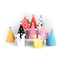 Net celebrity birthday hat Children adult party year-old decoration pointed hat dress up paper hat party crown headdress