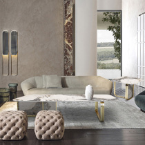 Light luxury slate tea table small apartment living room home simple style bright surface modern marble rectangular tea table