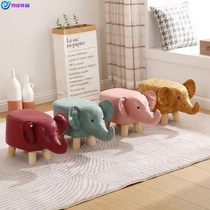 Small Elephant Stool Children Home Cartoon Animals Swapped Shoes Benches Small Sturdy And Cute Mesh Red Mini Genuine Leather Waterproof