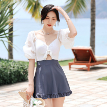 Swimsuit female summer conservative 2021 new fashion belly thin body sexy fairy Korean ins swimsuit