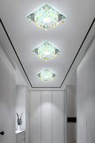 Northern luxury LED crystal corridor light simple modern three-color variable light ceiling light aisle light hallway porch balcony light