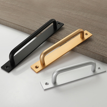 Perforated doors and windows Handle windows Wood door Balcony Push-and-pull Door Open handle American barn door Glued Handle