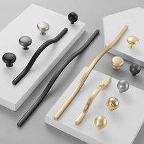 2021 New Wardrobe Handle Cabinet Door Drawers Cabinet Modern Minima High-end Cabinets Golden Light Lavish Door Handles