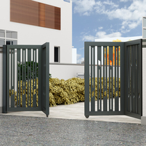 Customized stainless steel electric villa garage gate garage gate aluminum village outdoor yard gate