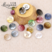 Color round resin shirt shirt small button button clothes top female high-end decorative button button accessories