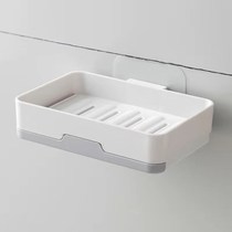 Free Punch Soap Case Double Drain Large Number Wall-mounted Laundry Soap Case Soap Box Toilet Sucker Soap Rack