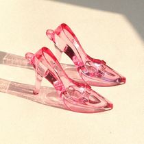Childrens high heels daughter crystal toy Cinderella girl to family transparent gem gem box crystal shoes