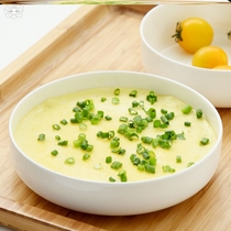 Steamed Egg Special Pan Pure White Bone Porcelain Nest Deep Pan Fried Vegetable Soup Pan Round ceramic cutlery plate Home Domestic home