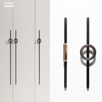 Handle cabinet door Modern simple high-end wardrobe door handle Light luxury minimalist Nordic cabinet drawer new Chinese gold
