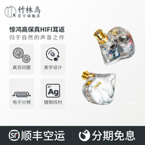 Live K Song Bamboo Forest Birds Throng Wired Headphones Noise-reducing Hanging Ears-style Ears Return Sound Quality Earmmy Game