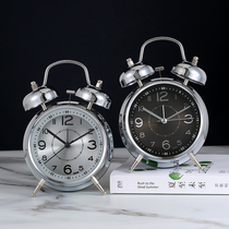 New alarm clock students wake up with powerful wake up Divine Instrumental Desktop Clock Children Boy Bedside Bell Mute Brief