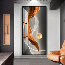 Porch decorative painting modern light luxury vertical plate entry into the door corridor at the end of the corridor abstract style atmospheric murals hanging paintings