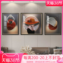 Light Extravaganza Living-room Decoration Painting Modern Minima Abstract Mural Couch Background Wall Atmospheric Wall Painting Triptych