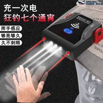 Fishing headlight charging sensor light night fishing strong light super bright LED head-mounted bait hat brim cap lamp
