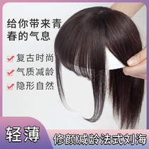 3D French Liu Hai wig is repaired with a hair - hair - hair wig and fixing filament without trace straight pad