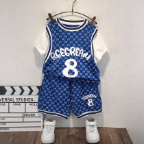 2021 new children handsome net red fashionable summer sports ball suit 90-150cm