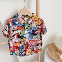 KDL-cartoon color shirt children short sleeve shirt
