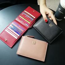 Lady Wallet Bag New Card Short Zero 2021 Ultra Slim Leather Multi-minimalist Lady Money Clip Fashion Great Capacity Cow Leather