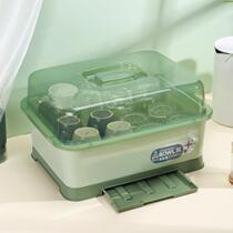 Multi-function covered dust-proof shelf Cup Household cup holder Bowl chopsticks Wine cup drain rack Tea cup storage box