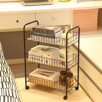 Snack Rack Netting Red Ins Wind With Wheels Small Cart Storage Rack Bedroom Finishing Snack Containing Shelf Kitchen Shelve