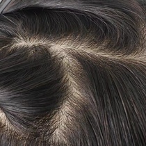 women's wig short hair air bangs overhead hair restoration real hair natural seamless cover white hair double needle hair block