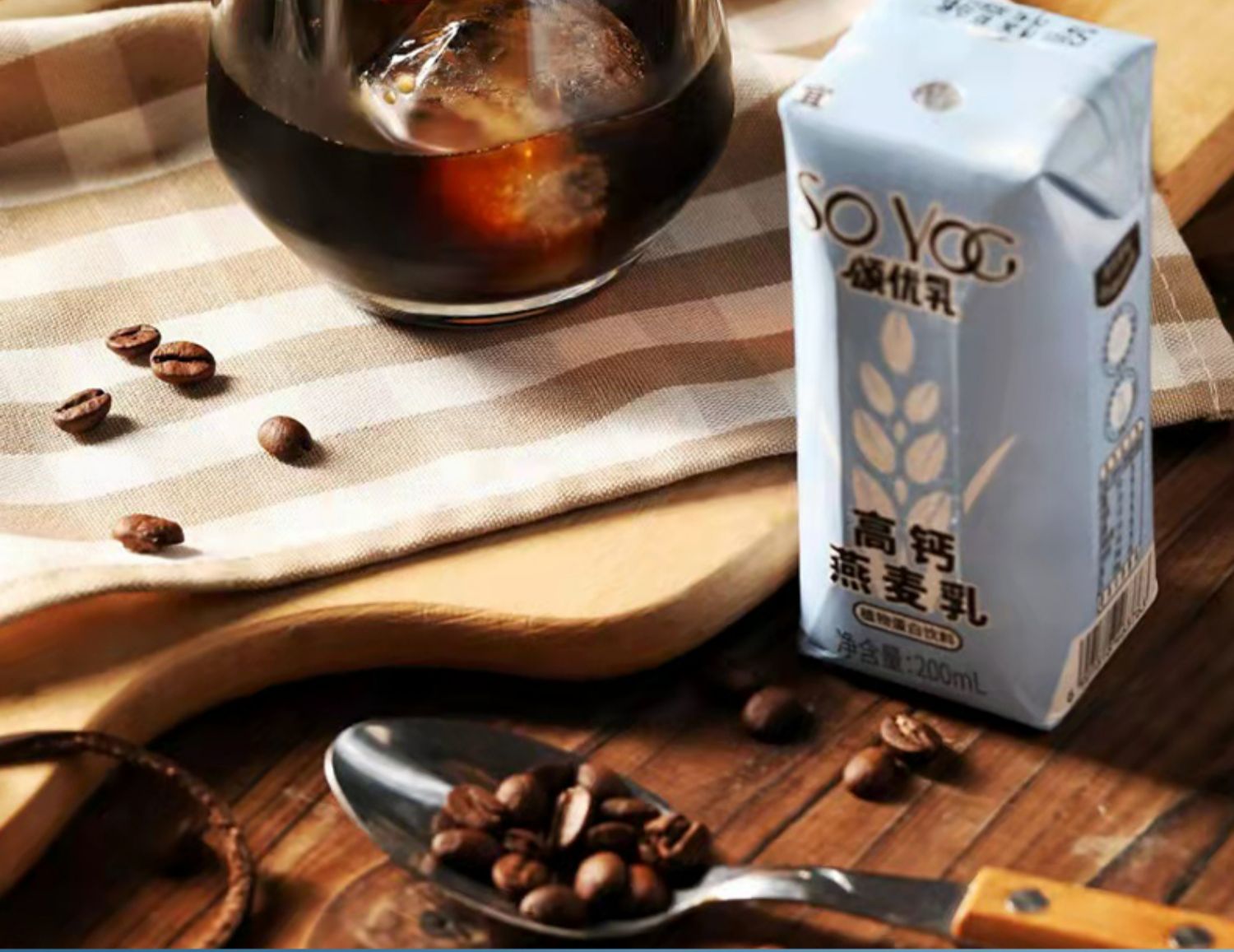 颂优乳咖啡奶泡大师燕麦乳200ml*6盒