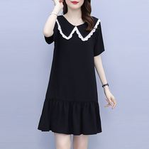 2022 womens dress Charlian dress Dress Temperament Slightly Fatter Dress Code Summer Dress Black-reduced dress