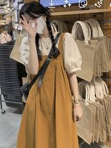 Style Balloon Flower Braces Skirt Summer Women Design Sensation Small crowdmilky Froth Sleeveless sleeves Dress Two-piece Suit