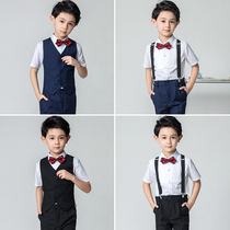 Childrens dress boy flower girl performance piano performance suit suit boy little host suit British summer