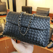 BV WHQN MAQH new single shoulder bag female head - layer lamb skin hand weaving bag bag bag female