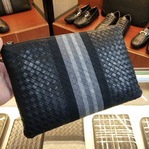 BV WHQN MAQH new handbag leather young man casual calf skin hand weaving envelope
