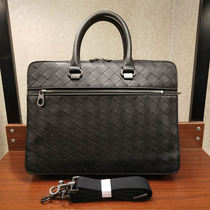 BV WHQN MAQH new briefcase for male youth business first layer calf skin hand weaving handbags