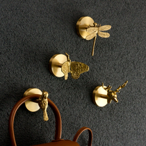 Oaius Light Luxurious Brass Free Of Punch-free Nail Golden Comeback American Door Post-Gen-Closing Decorative Hook Towel Hook