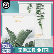 Perforated Curtain Toilet Kitchen Toilet Kitchen Toilet Roll Pull-out Window Shade waterproof Oil-proof roller shutters Anti-walk light