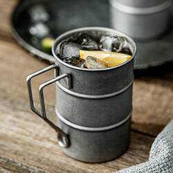 Stainless steel mug frosted retro old coffee cup commercial creative outdoor camping picnic water cup beer cup
