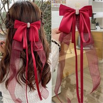 秀禾头饰新娘2021新款蝴蝶结飘带超仙发带COS古装汉服仙儿童发夹