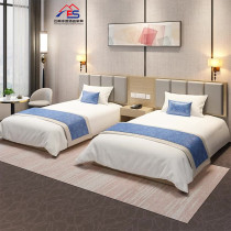 Hotel furniture bed full set homestay apartment guest room express hotel bed double bed single standard room rental room custom bed