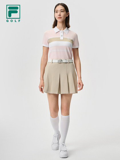 Fila 공식 여성 짠 스커트 2025 여름 새 골프 스포츠 느슨한 주름 치마 치마 Fila 공식 여성 짠 스커트 2025 여름 새 골프 스포츠 느슨한 주름 치마 치마