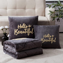 Applicable Mercedes BMW Audi car hug quilted dual-use vehicle Waist Back Cushions In-car Plush Air Conditioning Lady